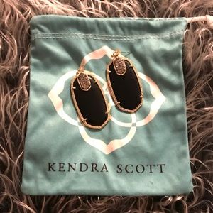 Kendra Scott black Danielle with drusy accent