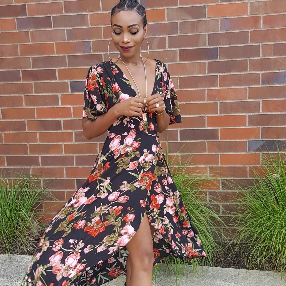 NEW Floral Wrap Dress