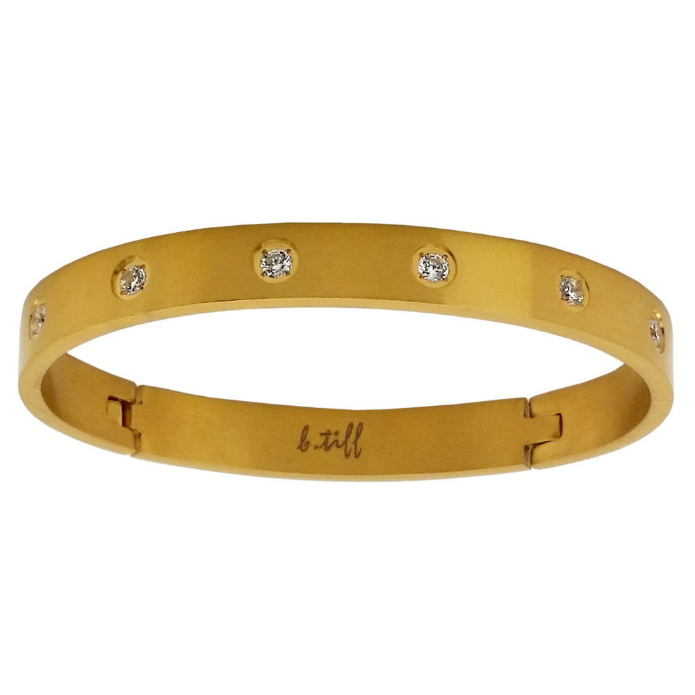 Gold Plated Star Bangle Bracelet