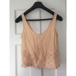 Peach crop top