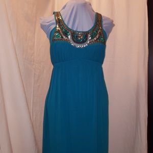 Maxi Dress with gold accents