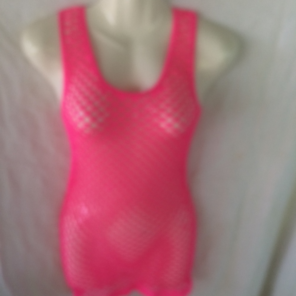 5/$20 Fishnet Mesh Pink rue21 Tank Top