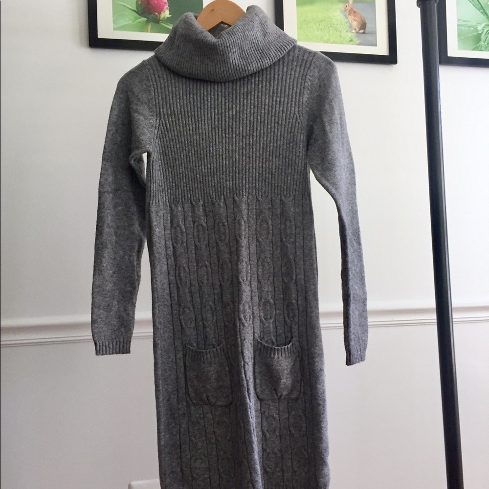 SALE ❗️Gray Cable Knit Sweater Dress