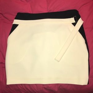 Proenza Schouler Black White Belted Mini Skirt