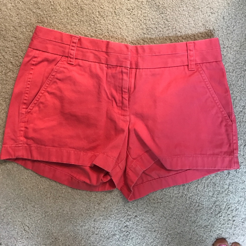Pink j Crew chino shorts