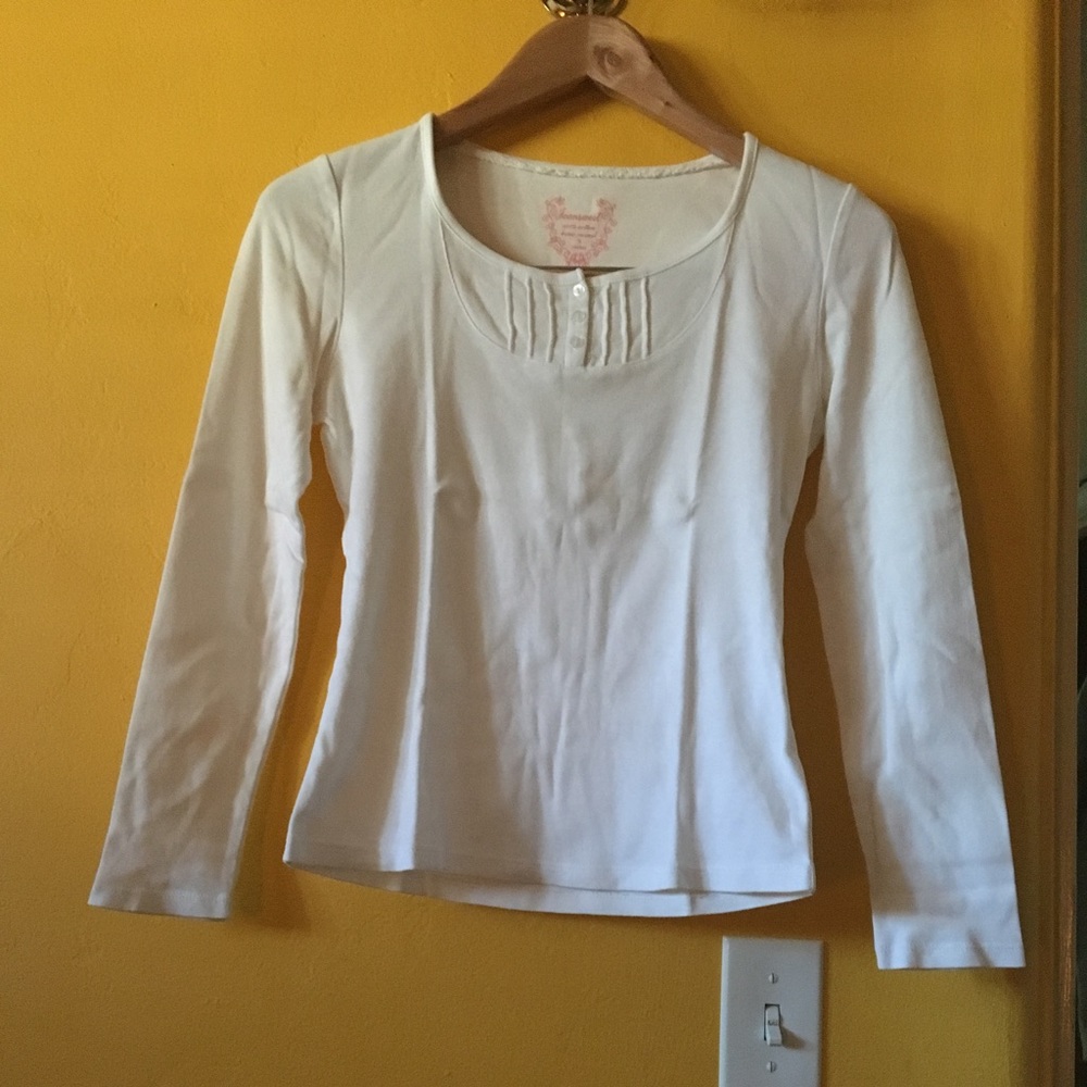 White Henley shirt