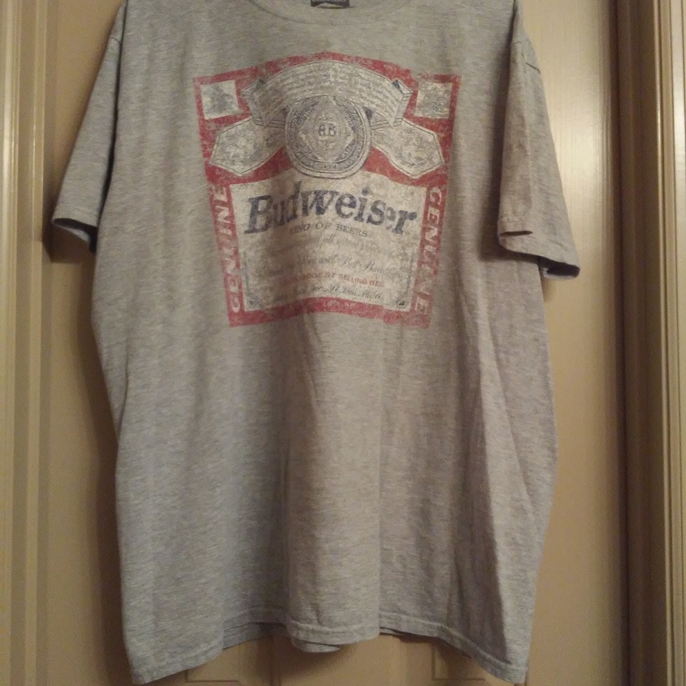 Budweiser Gray T-Shirt Size XL