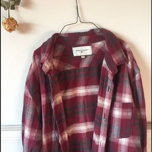 red plaid flannel