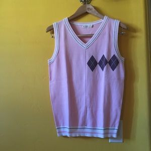 Pink sweater vest