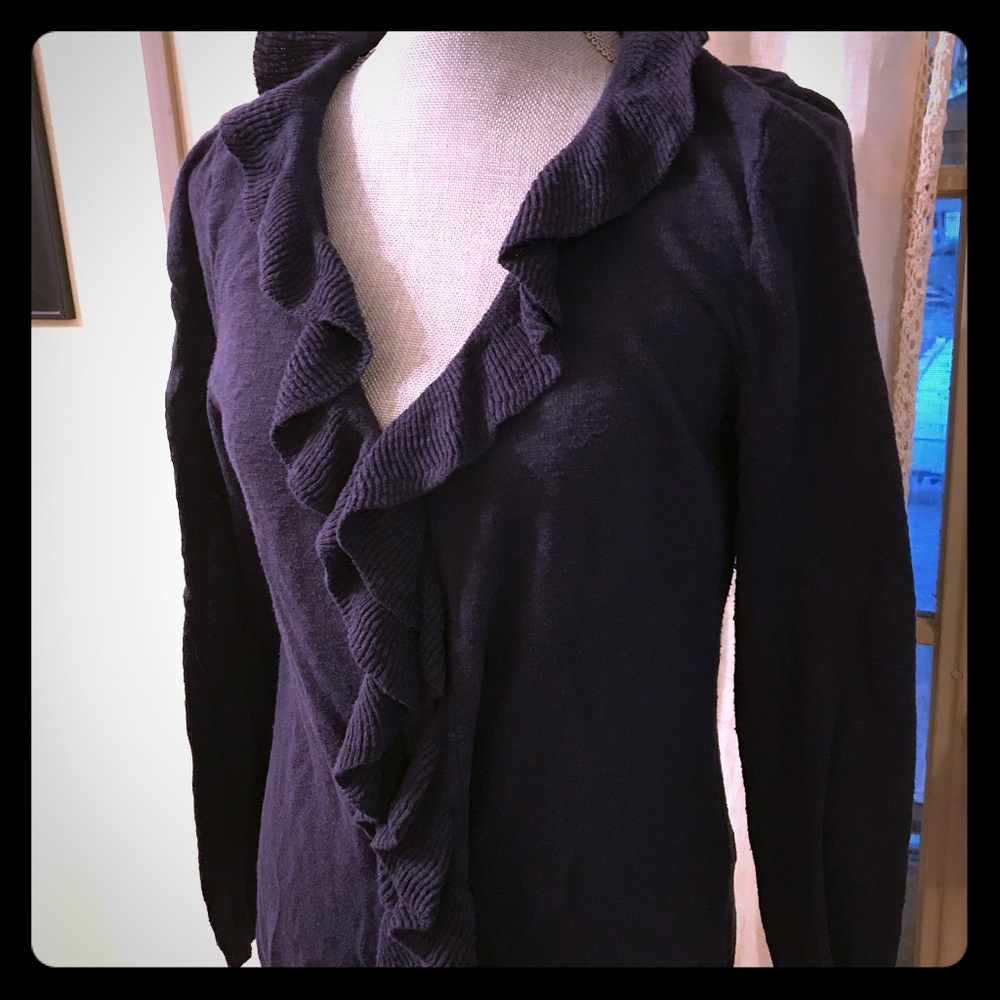Cotton office sweater, navy, light