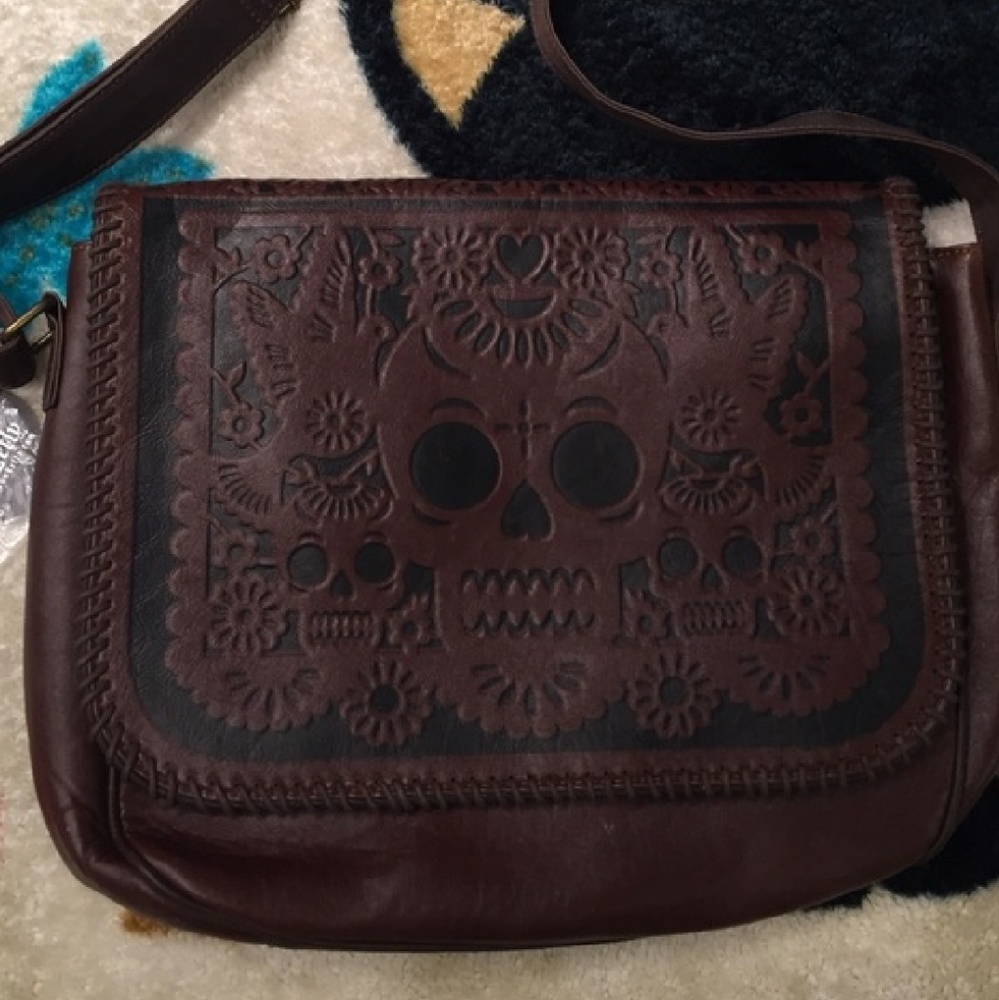 Discontinued Sugar Skull Loungefly Messenger Bag