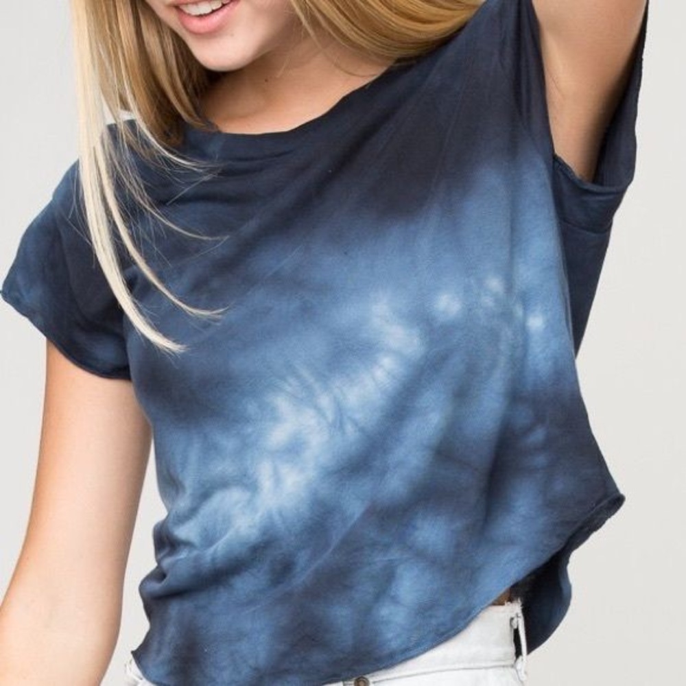 Brandy Melville John Galt blue tie dye shirt