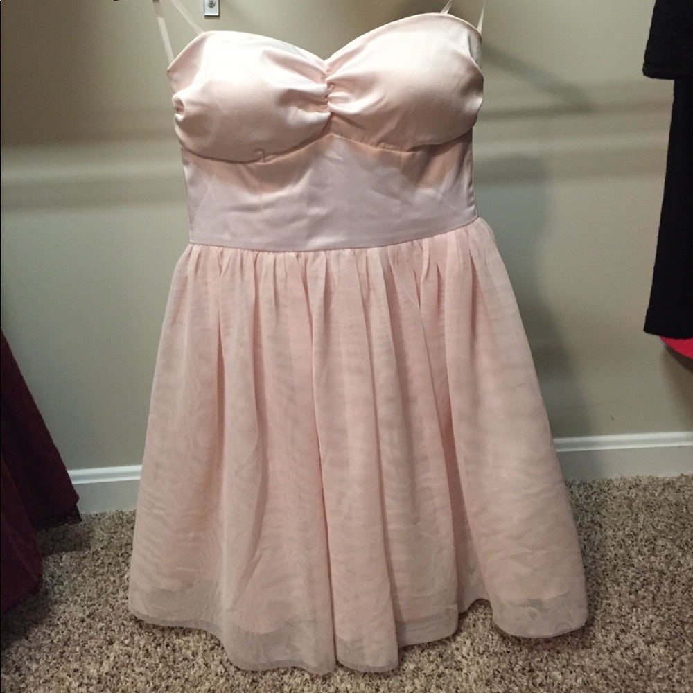 Strapless Tulle Blush Dress Size 5-6