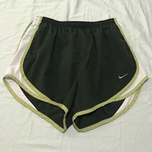 Hunter green Nike running shorts