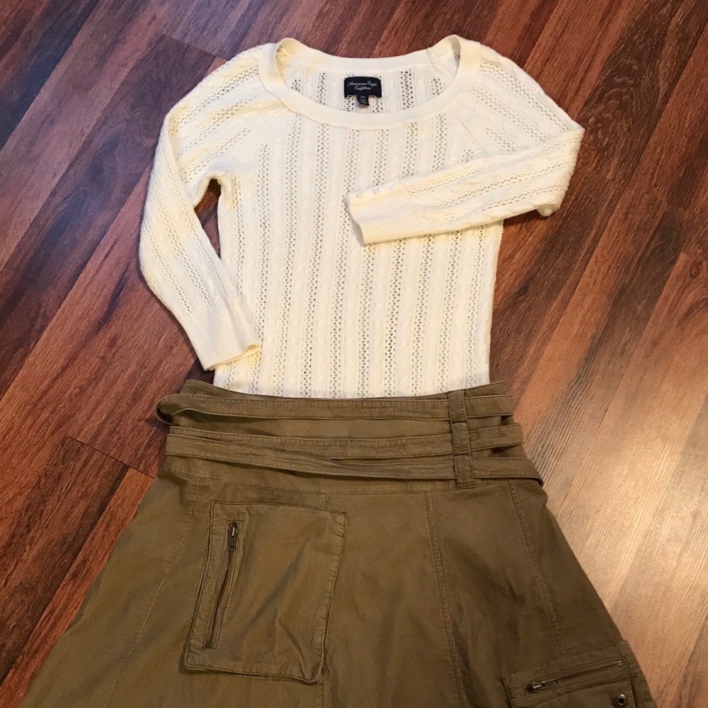 American Eagle cream sweater