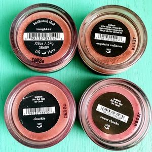 Set of 4 BareMinerals blush/all over face colors