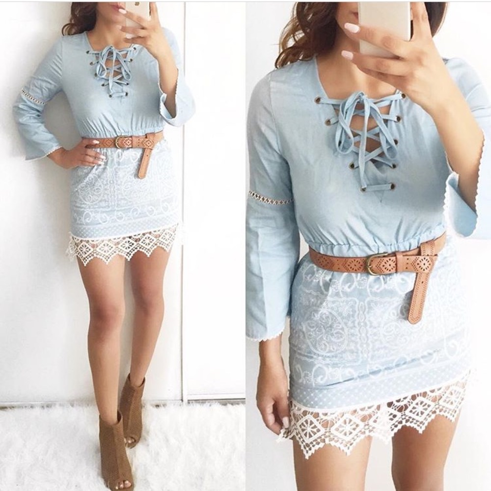 Lace up dress