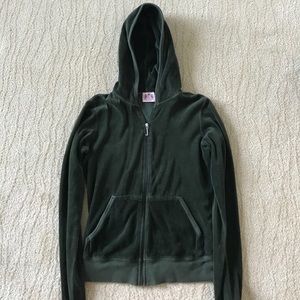 green velvet juicy couture jacket