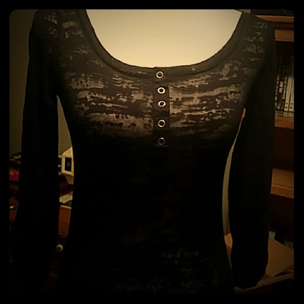 Black burnout top