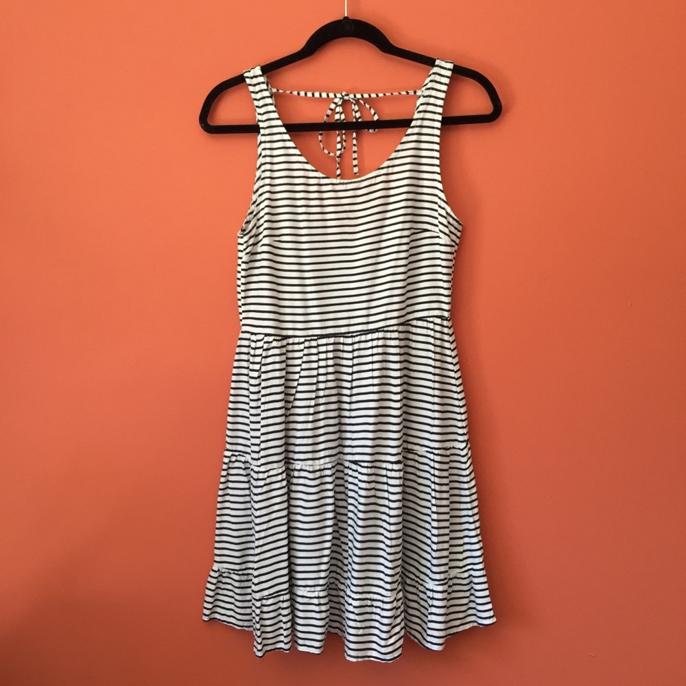 Tiered Striped Dress