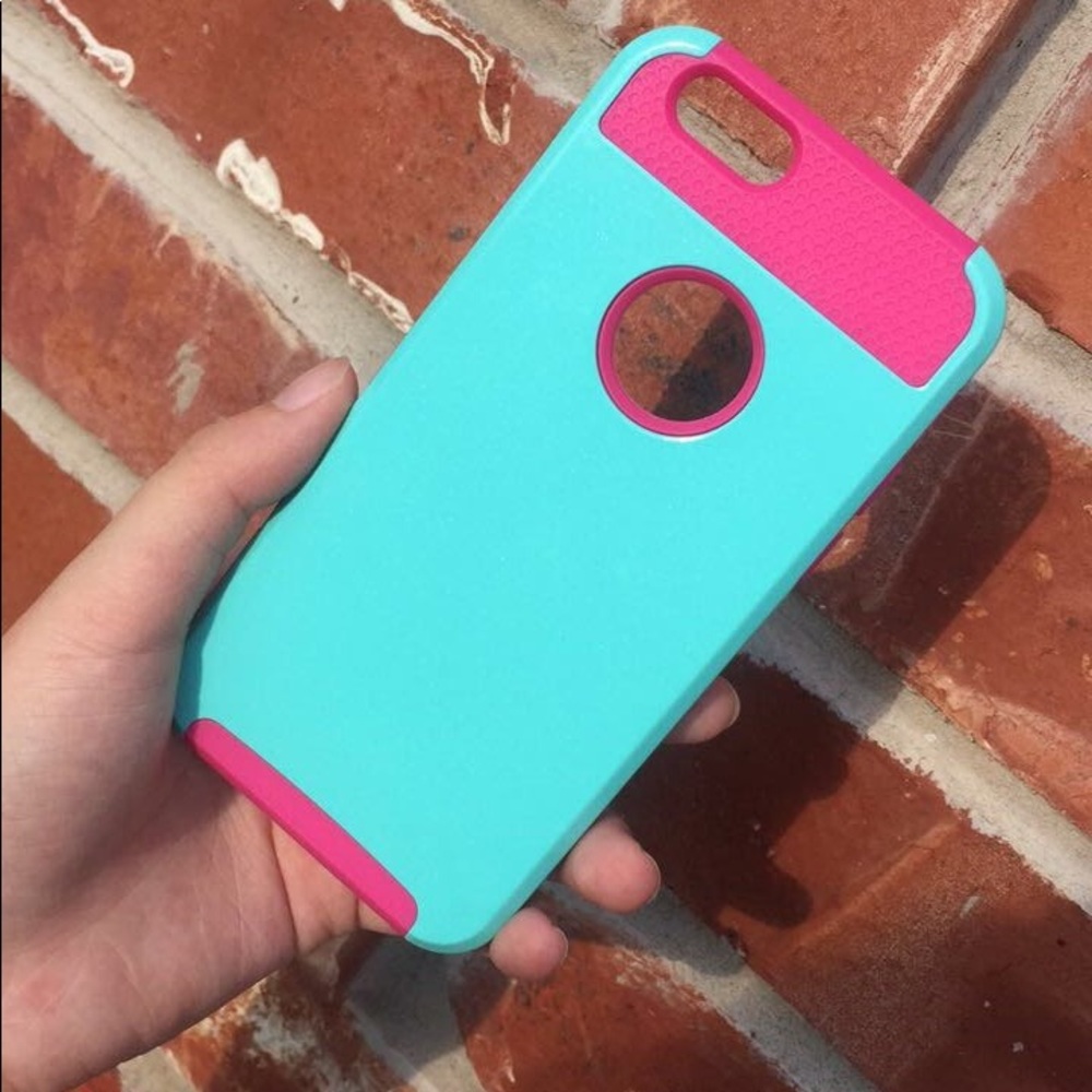 ♡ SALE blue & pink iphone 6 case (not otterbox)