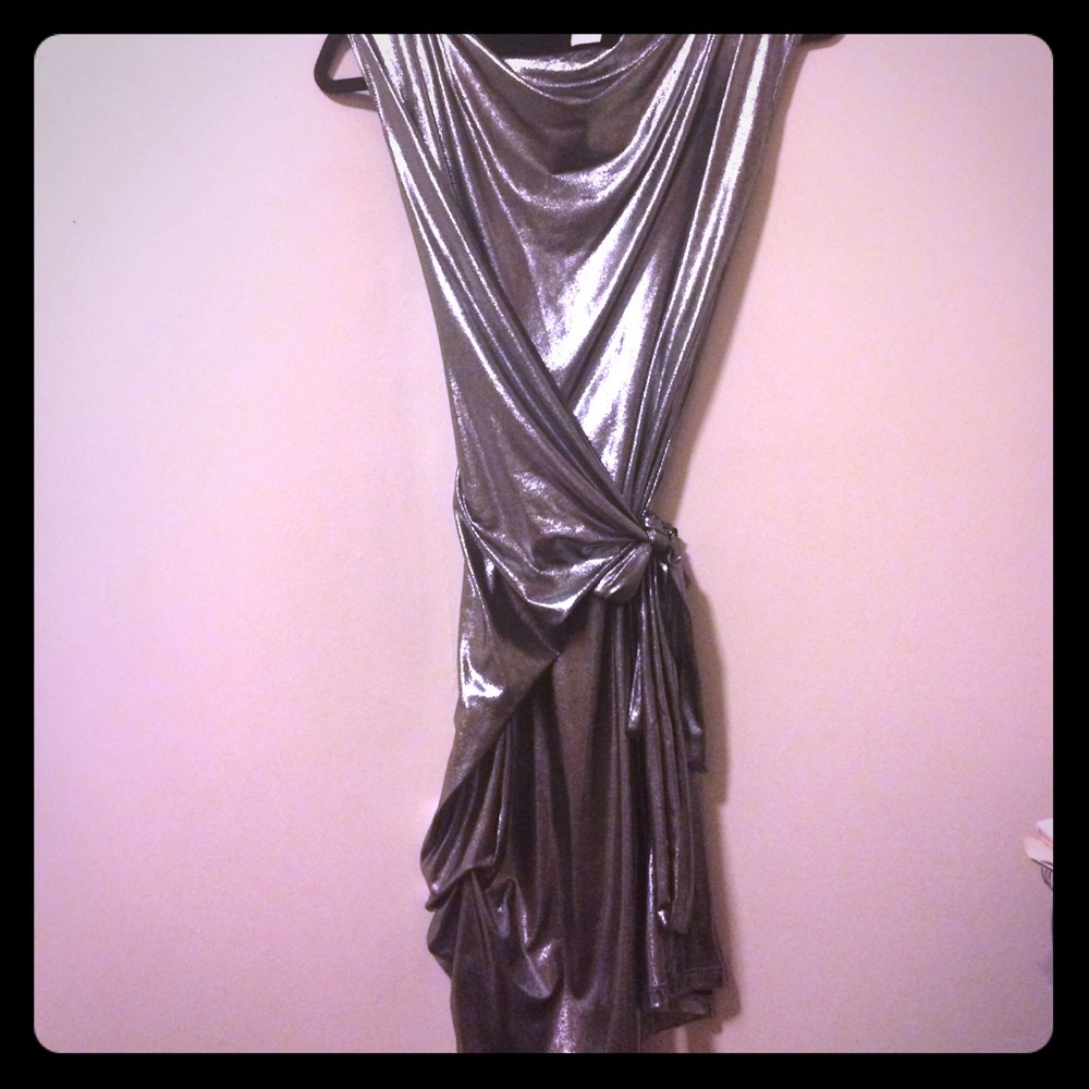 Linda Leal Silver Mini Dress