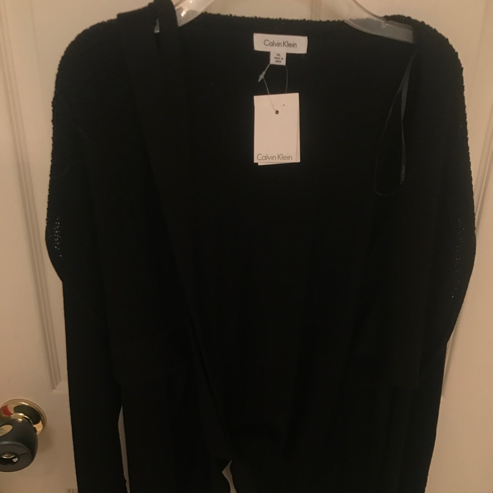 Calvin Klein sweater cardigan BNWT black