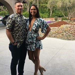 Palm Leaf Romper w/ sash