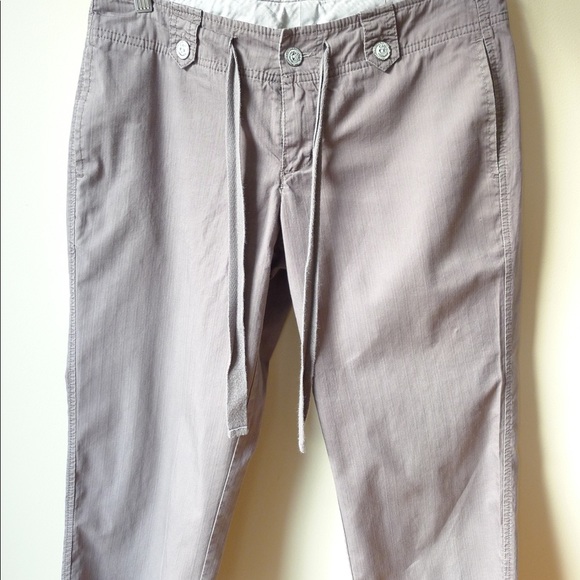 C & C California Grey Cotton Capris Pants - Picture 1 of 3