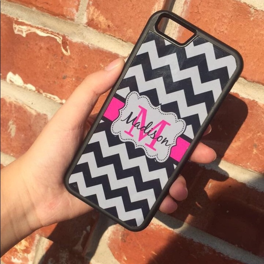 ♡ SALE black & grey chevron madison iphone 6 case