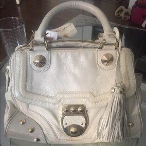 White leather Betsey Johnson purse