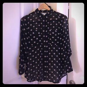 Old Navy polka dot blouse