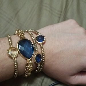 Beaded Gold Bracelets - Brand new, never used