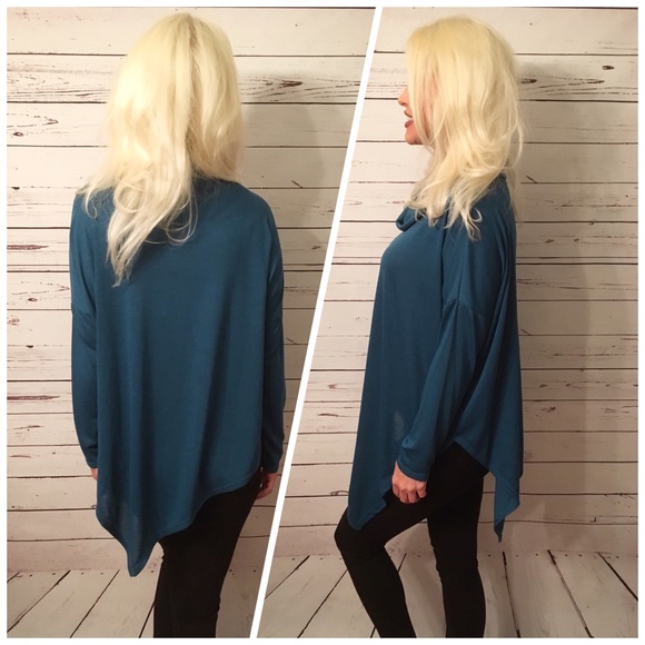 NEW SIZES Teal Loose fit knit sweater! - Picture 4 of 4