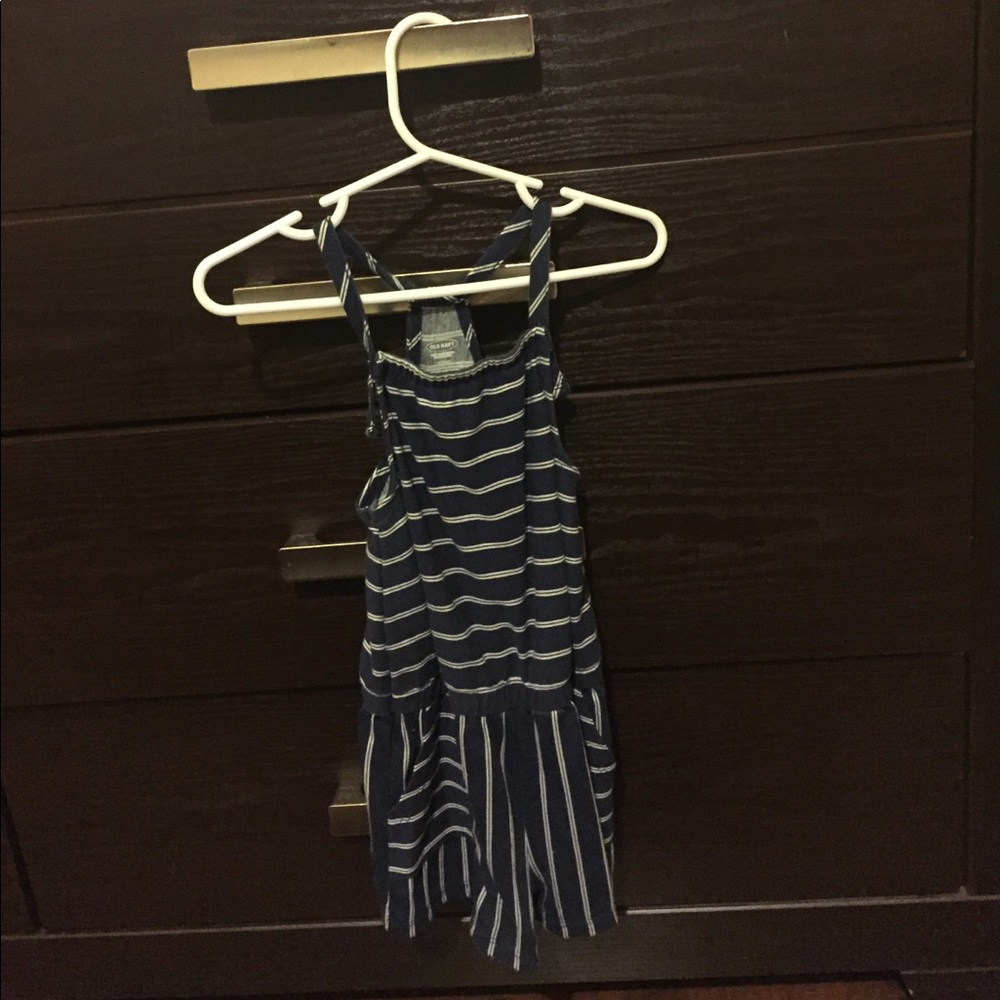 Blue and white jumper for toddler girl