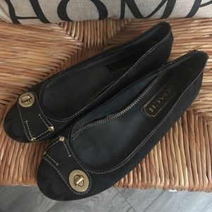 Black Coach Signature Flats
