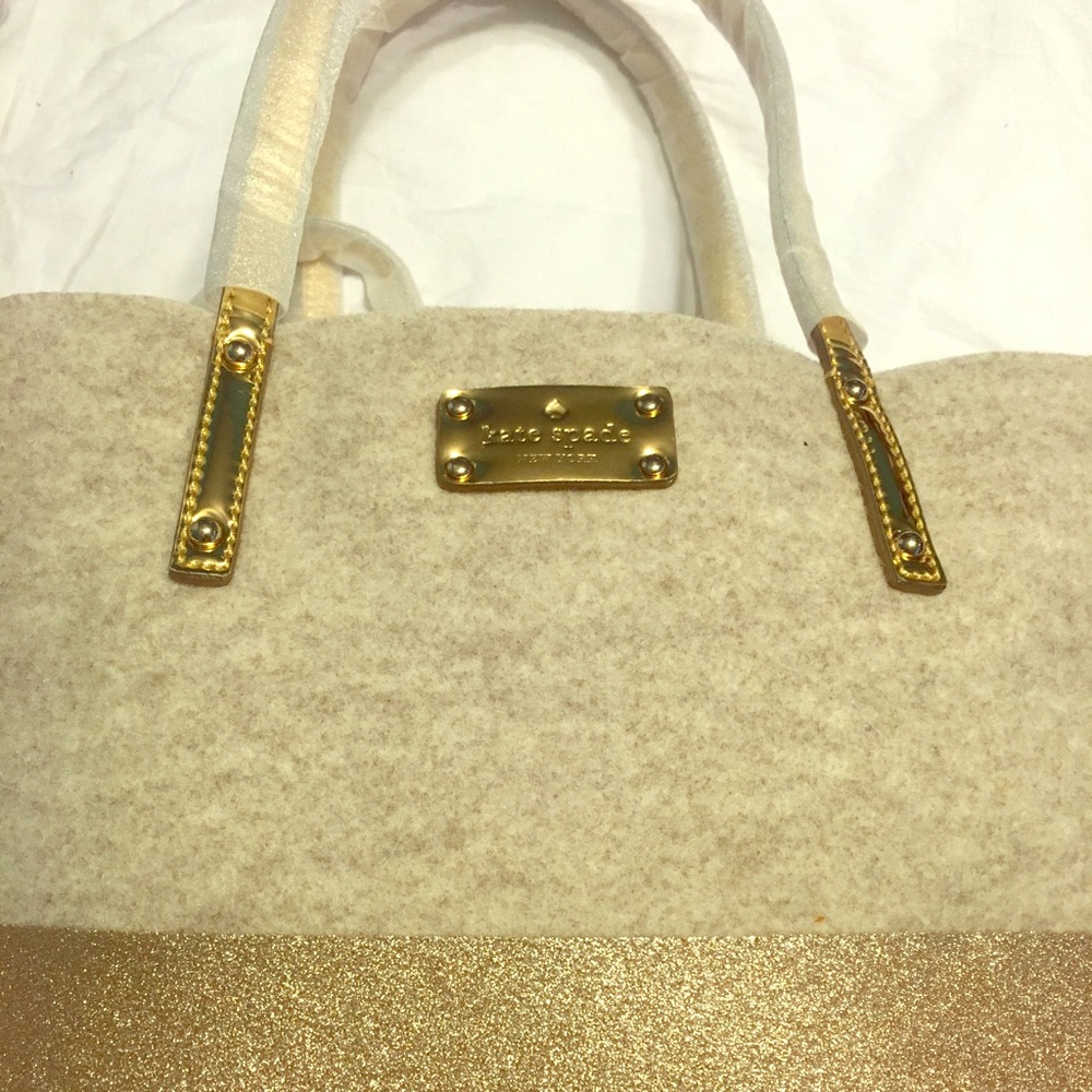 Kate spade small harmony frosted felt purse