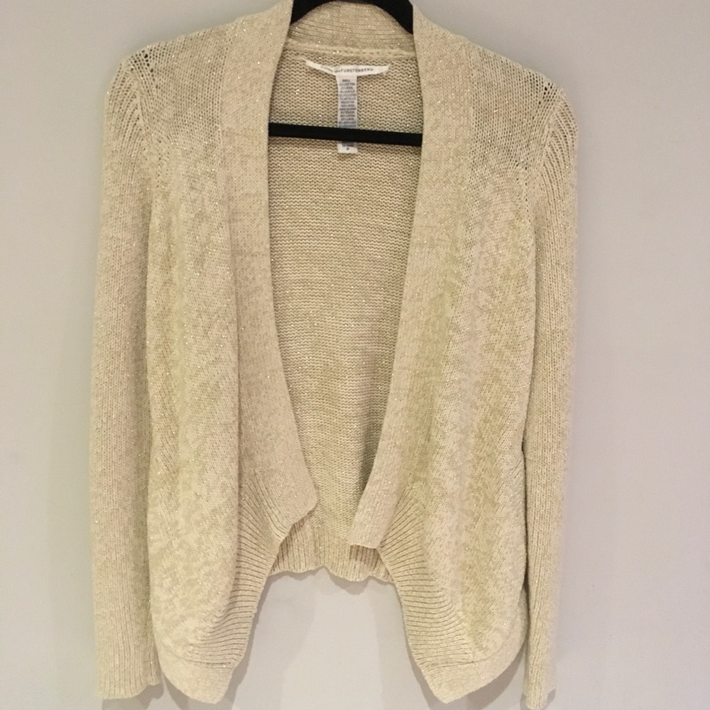 DVF Metallic Gold Cardigan