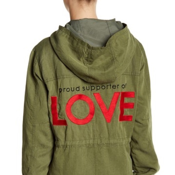 1 LEFT “Proud Supporter of Love” Military Jacket❤️ - Picture 2 of 6