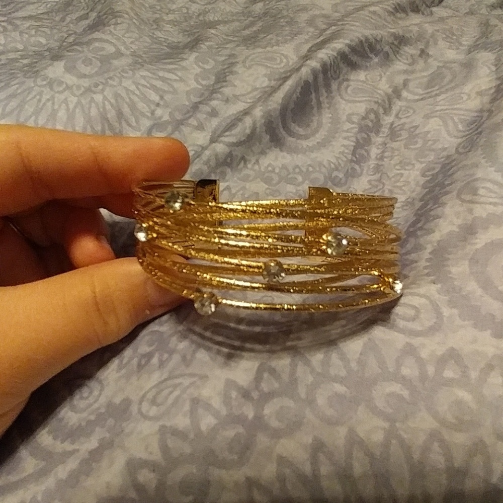 Gold cuff bracelet