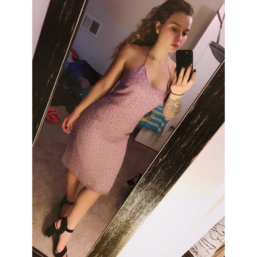 cherry lavender dress