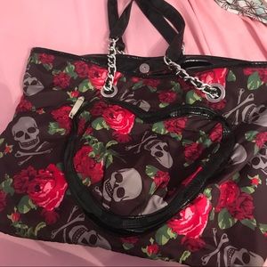 Betsey Johnson skull oversized tote