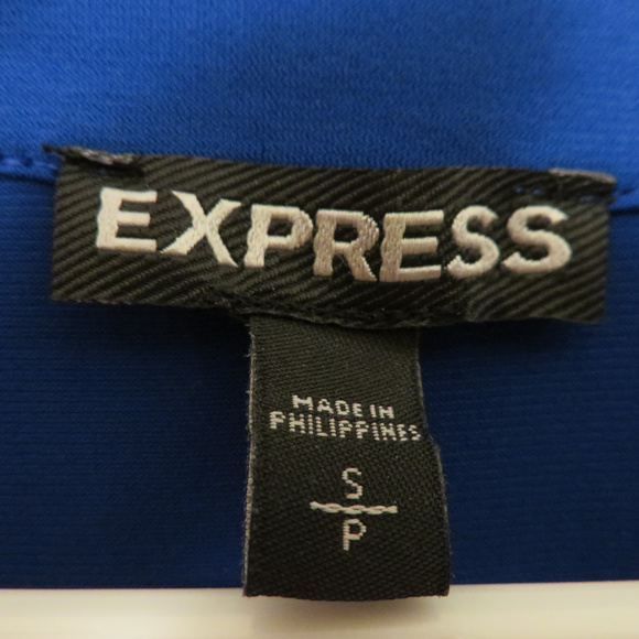 Express - Dressy Blue Cowl Neck Top - Picture 3 of 3