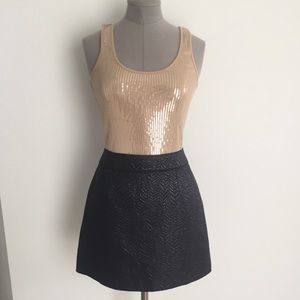 D&G Black textured mini skirt