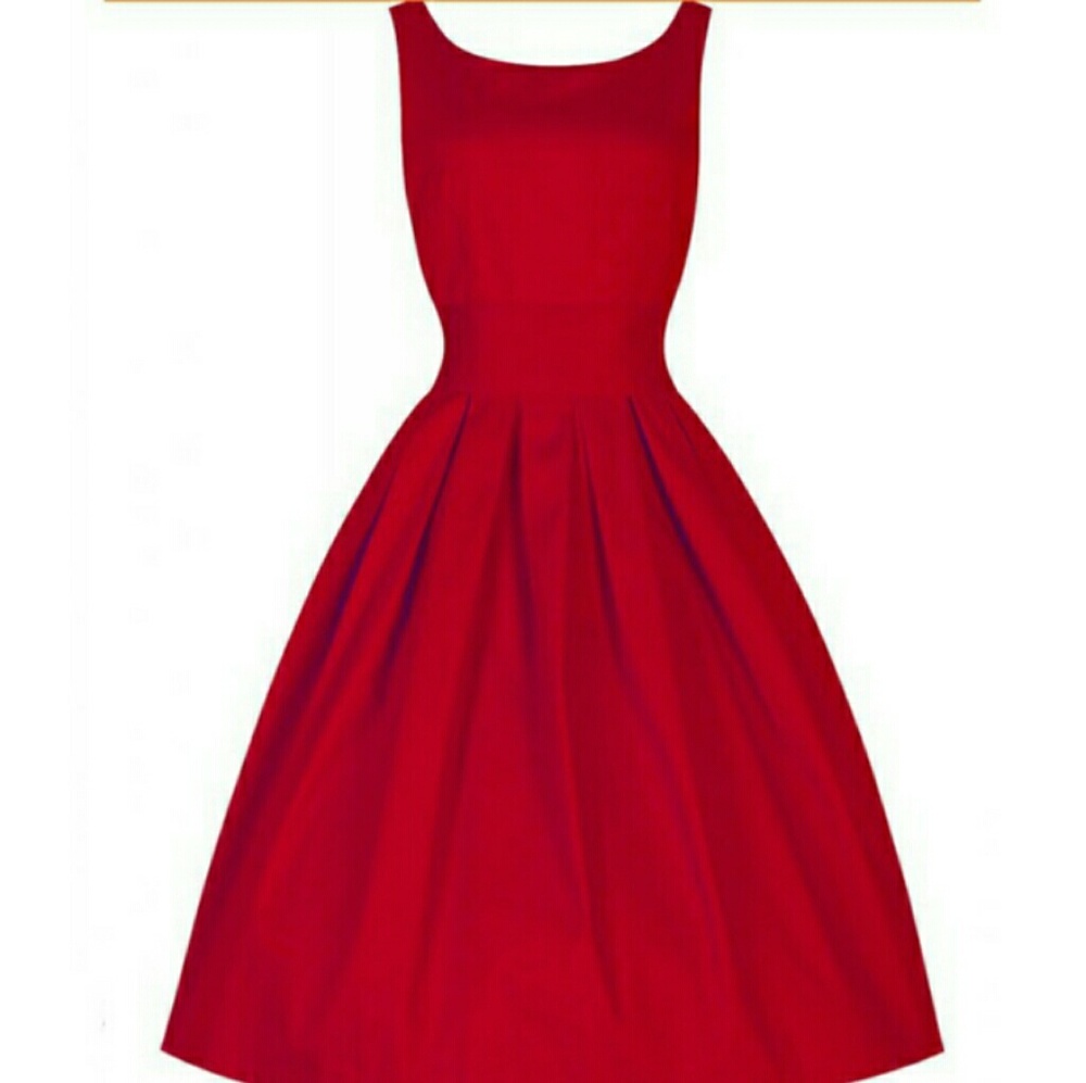 Red 1950's cocktail dress