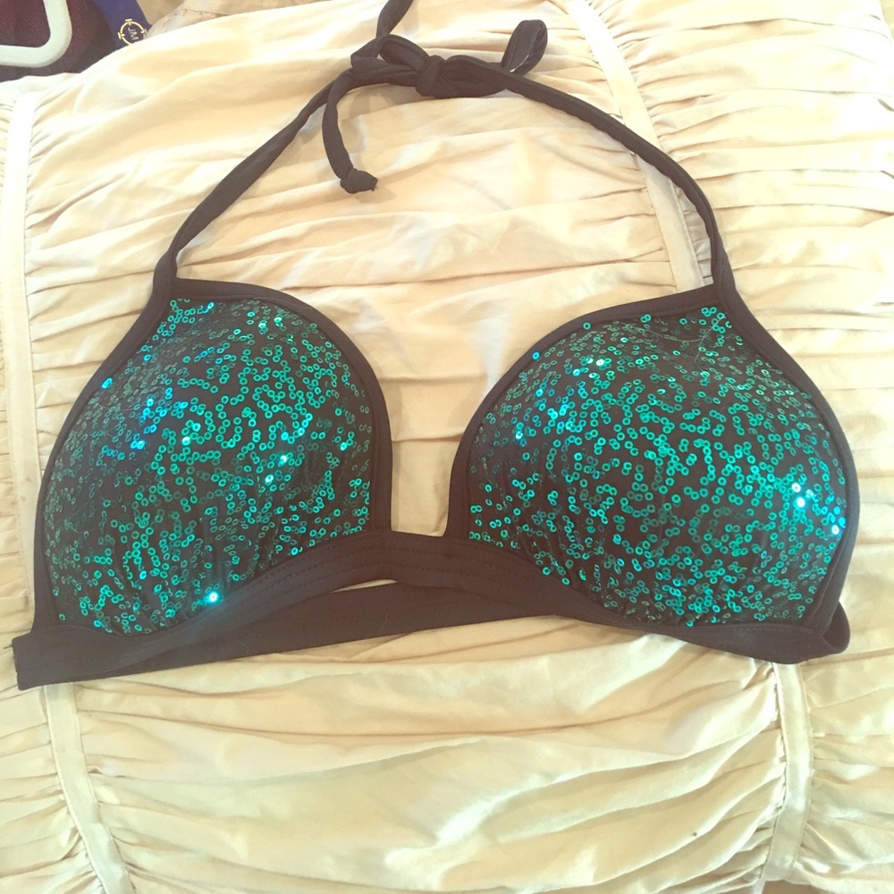Sequin bikini top