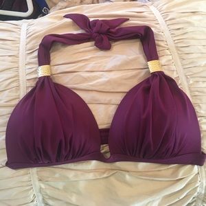 Burgundy bikini top