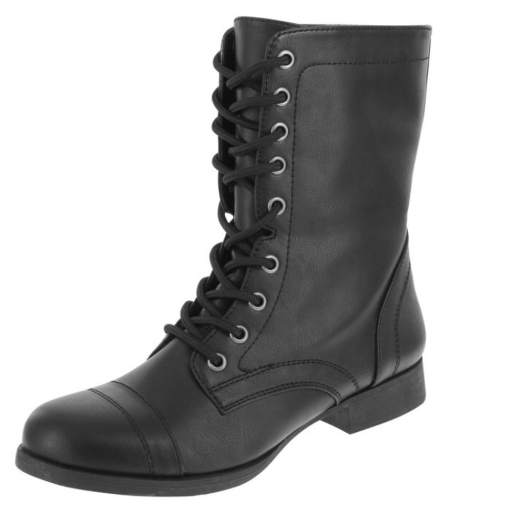 ♡ SALE women's black lace up boots - women's 7.5