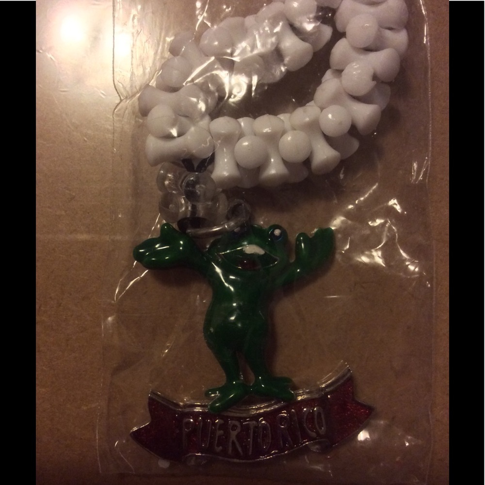 NWT Coqui Items 2 charm Beaded necklace and PR Coqui Car Flag Puerto Rico - Picture 4 of 6
