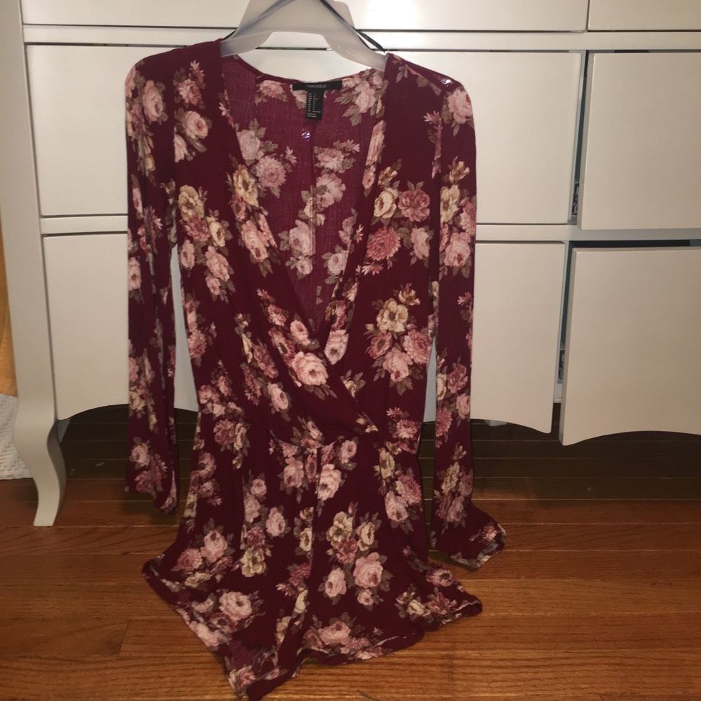 forever 21 floral romper